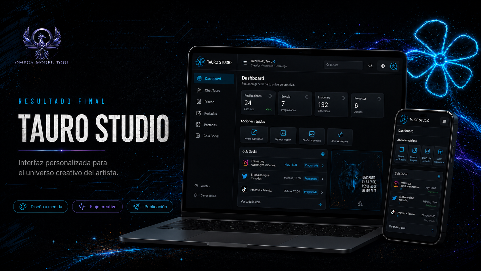 Tauro Studio en dispositivos